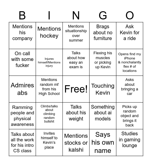 CHUD BINGO Card
