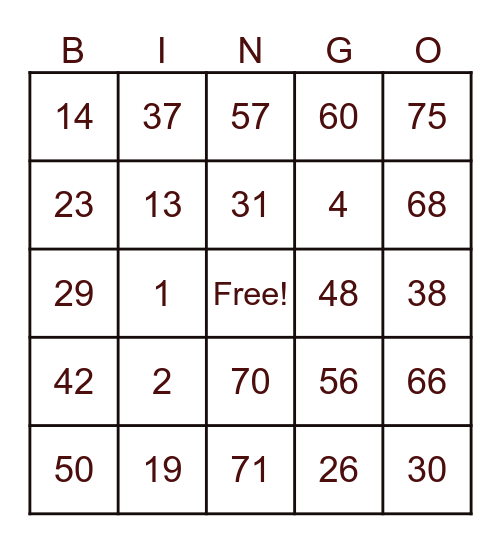 SOZUME Bingo Card