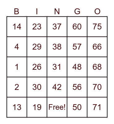 SOZUME Bingo Card