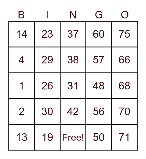 SOZUME Bingo Card