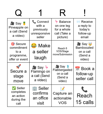 Q1R Bingo (2 lines to win!) Bingo Card