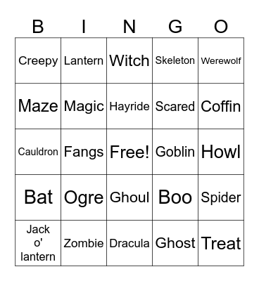 Team Wendy Halloween Bingo 2 Bingo Card