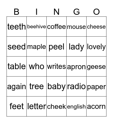 Compass Bingo Card