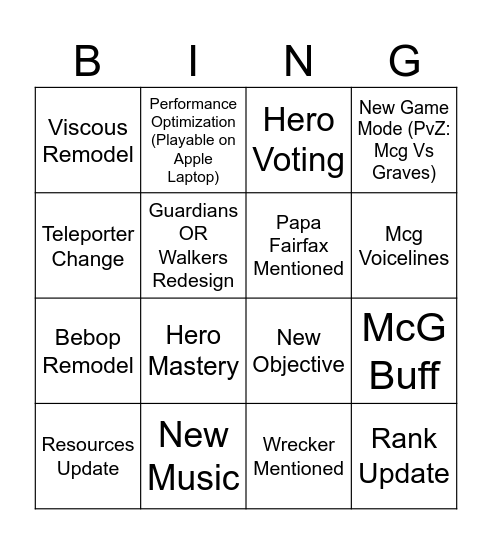 Aldi Bingo Card