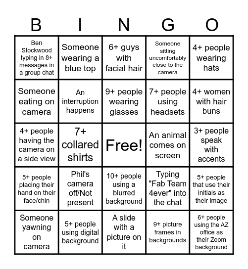 Summit Day 2 Bingo Card