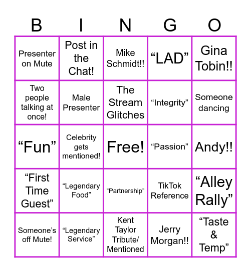 WLS 2026 Bingo Card