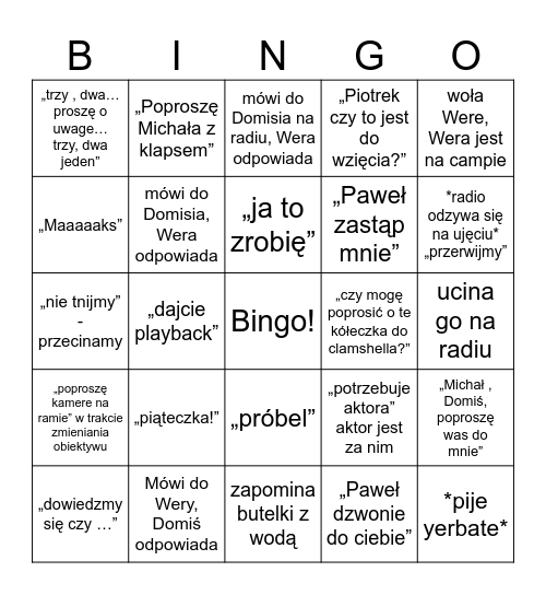 Gniewko Bingo Card
