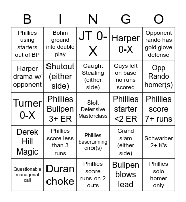 Red October Bingo Card