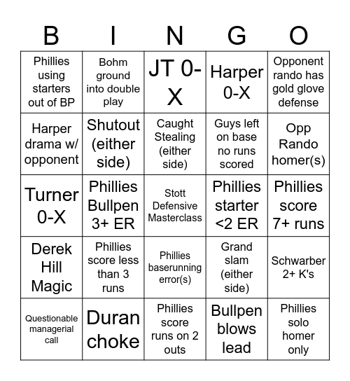 Red October Bingo Card