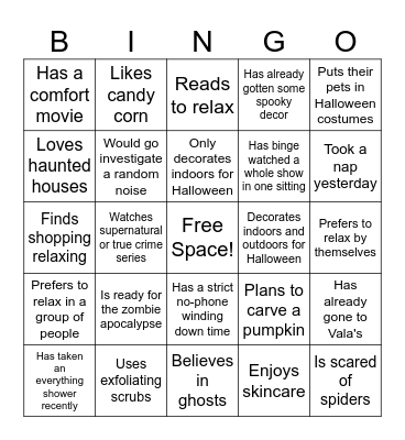 FRIGHTS AND ME-NIGHTS Bingo Card