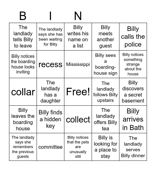 Spelling Vocabulary Module 3 Bingo Card