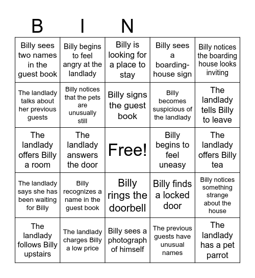 Spelling Vocabulary Module 3 Bingo Card