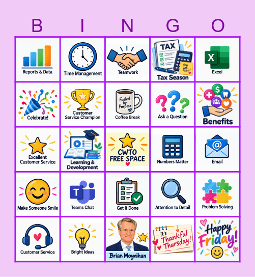 CWTO Bingo! Bingo Card