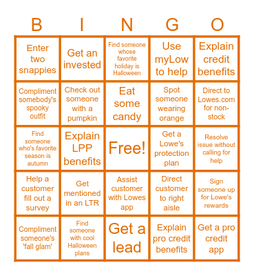 FRONT END FRIGHT FEST Bingo Card