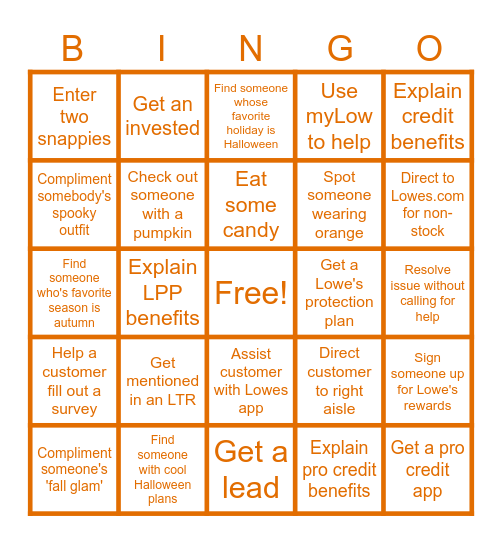 FRONT END FRIGHT FEST Bingo Card