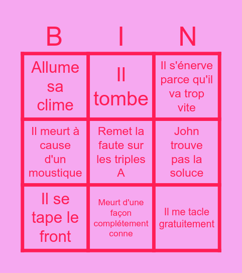 John rage bait Bingo Card