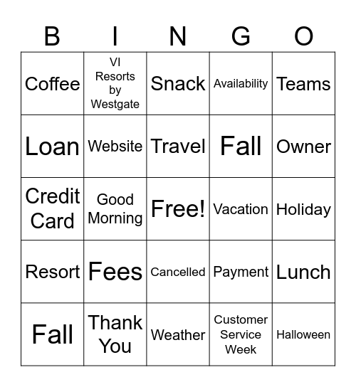 Bingo Card