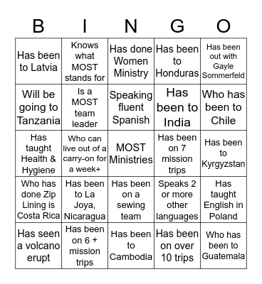 Find Someone Who... Bingo Card