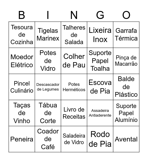 Chá Bar Dani e Daws Bingo Card