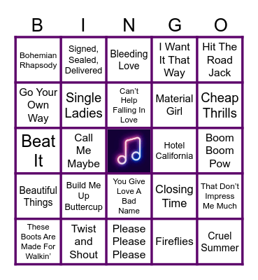 Something For Everyone Bingo Card