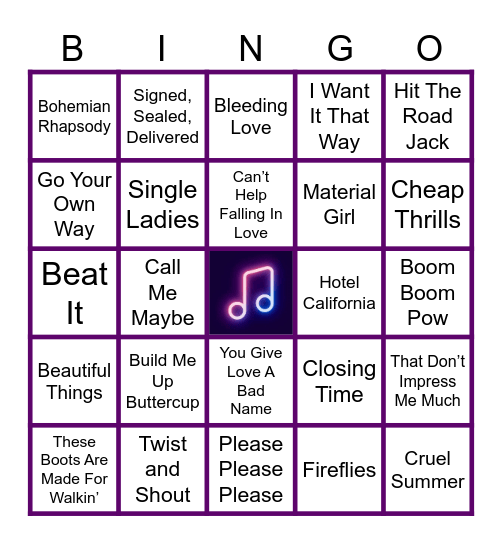 Something For Everyone Bingo Card