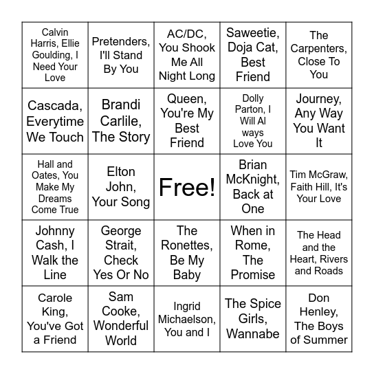 Good People Bingo Card