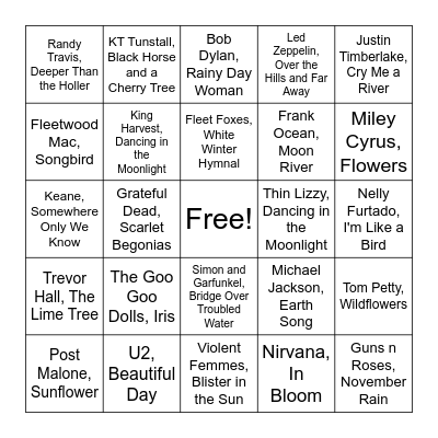 Good Earth Bingo Card