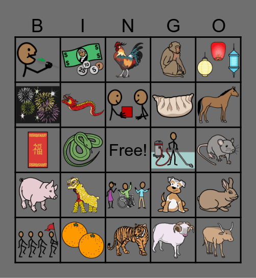 Lunar New Year Bingo Card