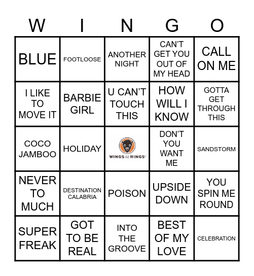 DANCE MUSIC Bingo Card