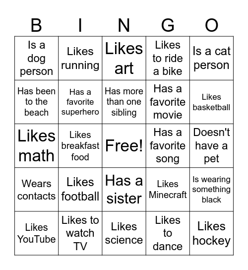Icebreaker Bingo: Find Someone Who Bingo Card