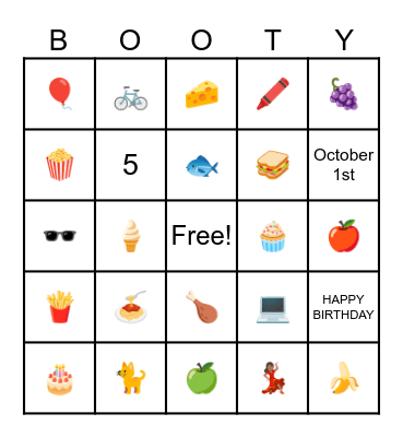 JHARDYN’s FIVE!!! Bingo Card