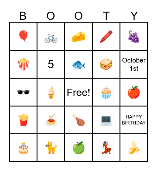 JHARDYN’s FIVE!!! Bingo Card