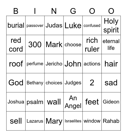 Making Choices Review Bingo Card