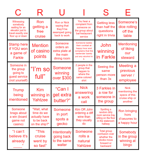 Bingo Kelly Bingo Card