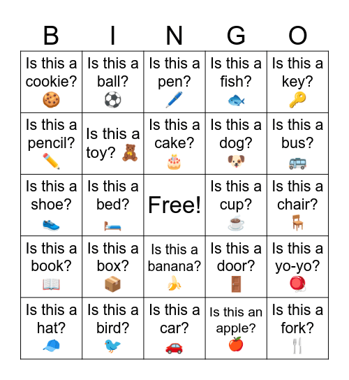 B1 L5 Is this a yo-yo? 🪀 Bingo Card