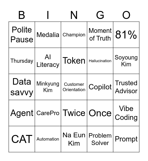 2026 NEA CS WEEK  BINGO Card