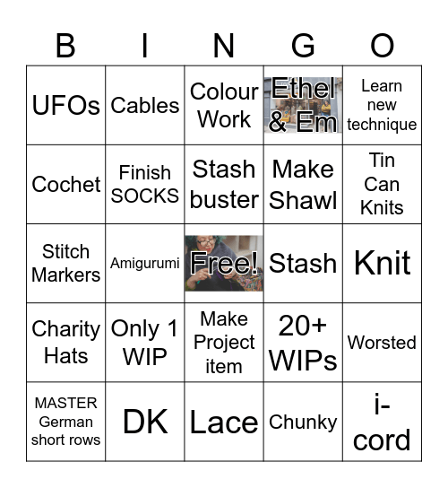 E&E Yarnstravaganza Bingo 2026 Bingo Card