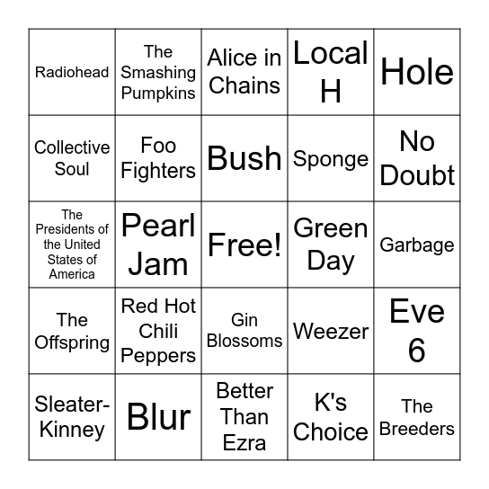Bingo Blitz: Flannel & Feedback Bingo Card