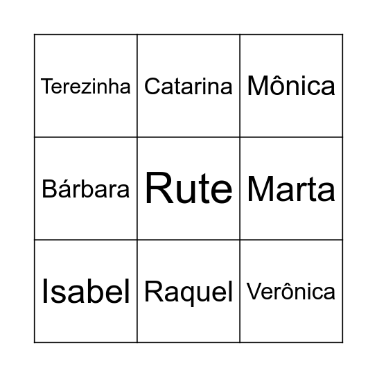 Santos Bingo Card