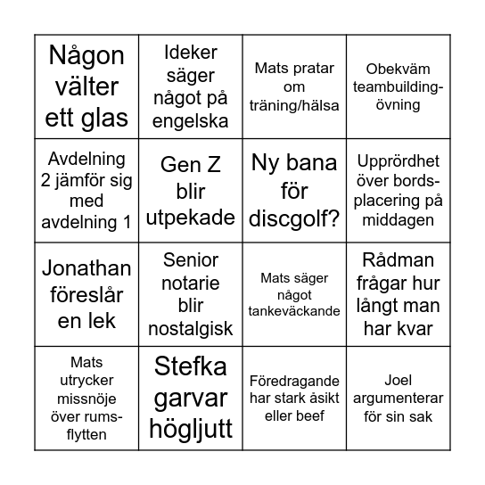VP-Bingo Card