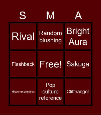 Anime Bingo! Bingo Card