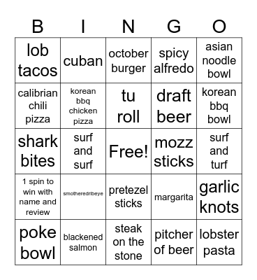 R7 bingo Card