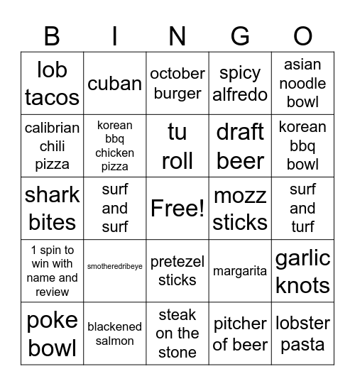 R7 bingo Card