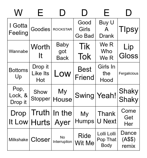 Bridal Shower  2 Bingo Card