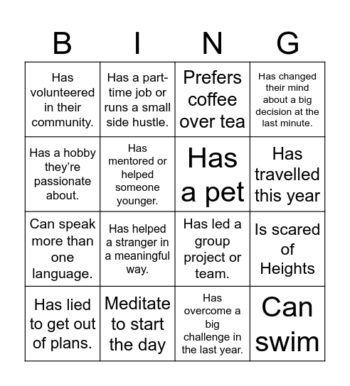 QR Code Bingo Card