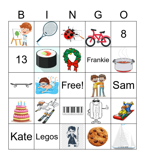 Happy 8th Birthday Finn! Bingo Card