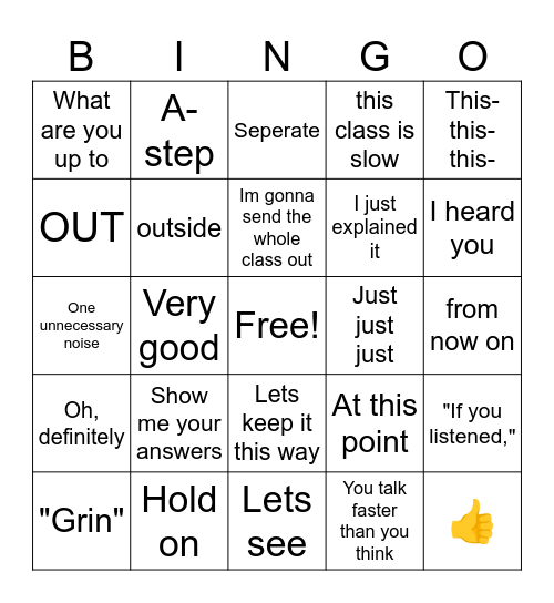 Mr Khaheshi bingo Card
