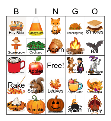 Autumn BINGO Card