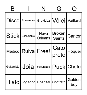BINGO DO FRANVERSO Bingo Card