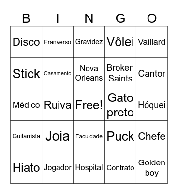 BINGO DO FRANVERSO Bingo Card